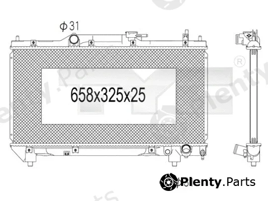 TYC 736-1019 — Radiator, engine cooling