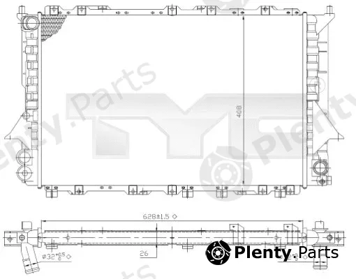 TYC 702-0028 — Radiator, engine cooling