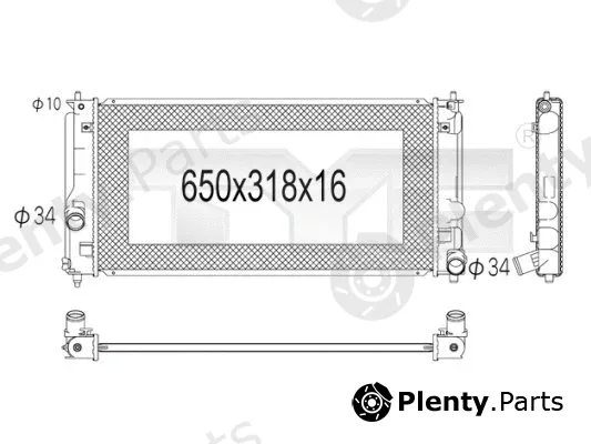 TYC 736-1006 — Radiator, engine cooling
