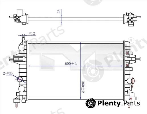TYC 725-0036-R — Radiator, engine cooling