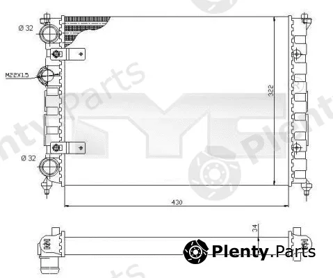 TYC 731-0004 — Radiator, engine cooling