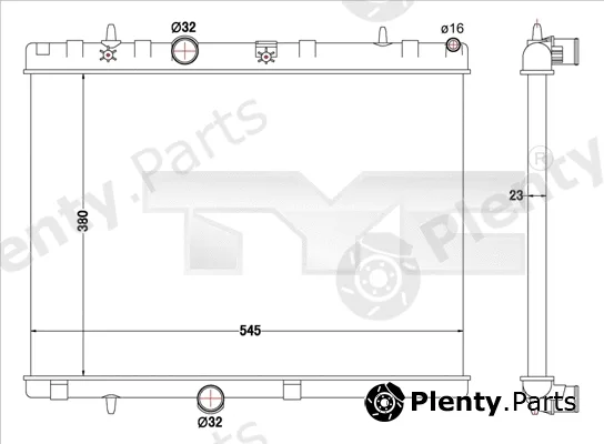TYC 726-0019-R — Radiator, engine cooling