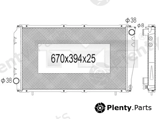 TYC 734-1001 — Radiator, engine cooling