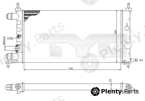 TYC 725-0025-R — Radiator, engine cooling
