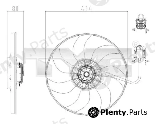 TYC 825-0019 — Fan, engine cooling