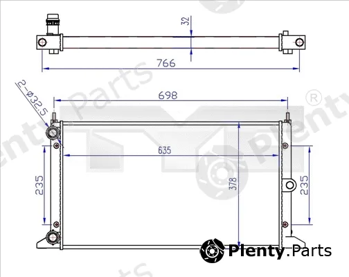 TYC 737-0043-R — Radiator, engine cooling