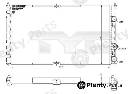TYC 737-0057 — Radiator, engine cooling