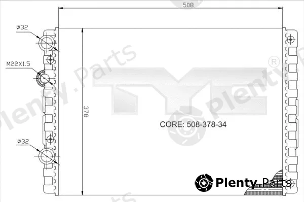 TYC 737-0024 — Radiator, engine cooling