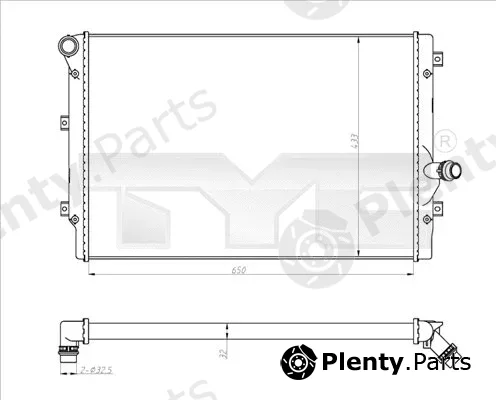 TYC 702-0024-R — Radiator, engine cooling