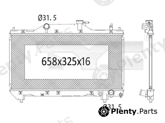 TYC 736-1018 — Radiator, engine cooling