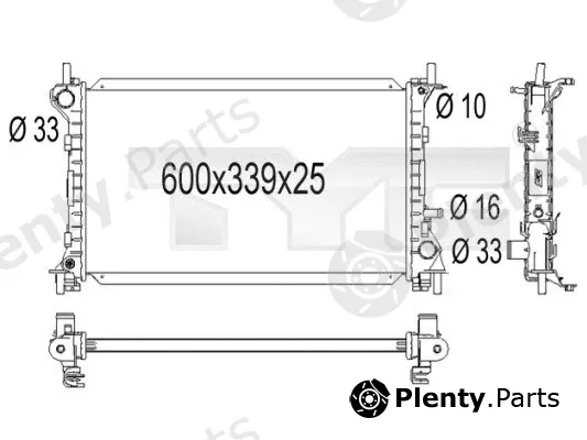 TYC 710-1001 — Radiator, engine cooling