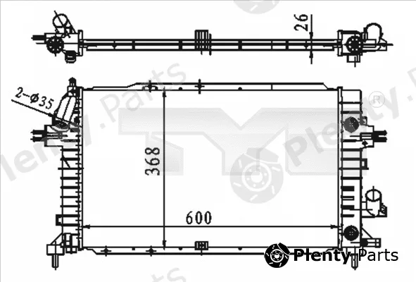 TYC 725-0046 — Radiator, engine cooling