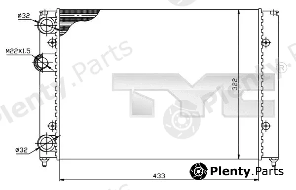 TYC 737-0039 — Radiator, engine cooling