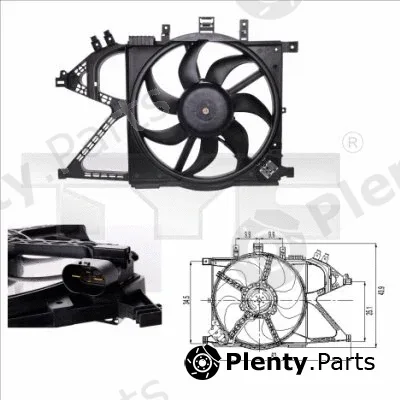 TYC 825-0007 — Fan, engine cooling