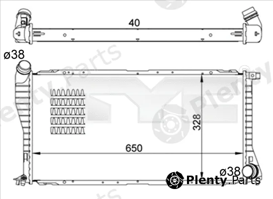 TYC 703-0007 — Radiator, engine cooling
