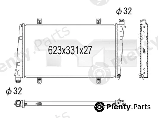 TYC 738-1001 — Radiator, engine cooling