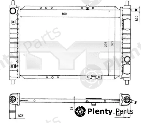 TYC 706-0004 — Radiator, engine cooling
