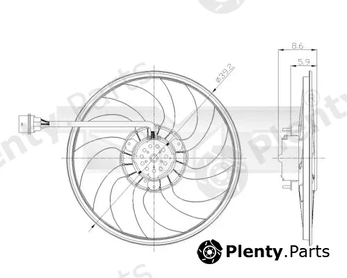 TYC 837-0037 — Fan, engine cooling