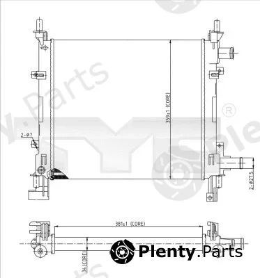 TYC 710-0042-R — Radiator, engine cooling