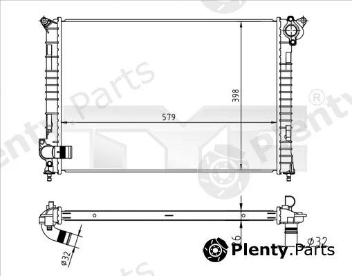 TYC 722-0001 — Radiator, engine cooling