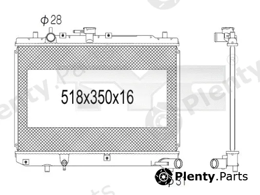 TYC 720-1001 — Radiator, engine cooling