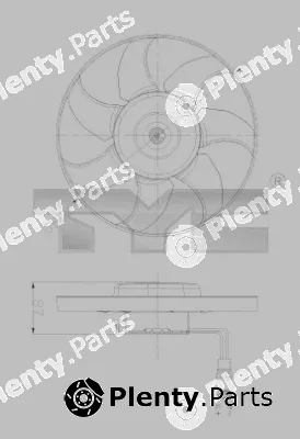 TYC 837-0025 — Fan, engine cooling