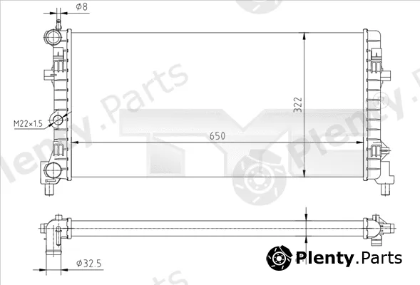 TYC 737-0064-R — Radiator, engine cooling