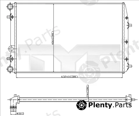 TYC 737-0042 — Radiator, engine cooling