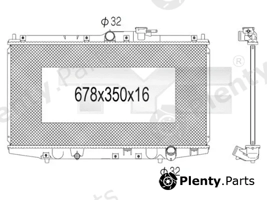 TYC 712-1002 — Radiator, engine cooling