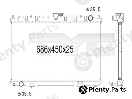TYC 724-1008 — Radiator, engine cooling