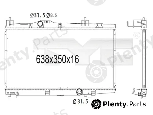 TYC 736-1008 — Radiator, engine cooling