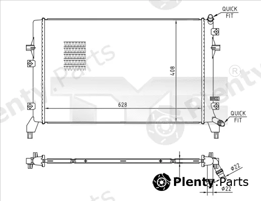 TYC 737-0066 — Radiator, engine cooling