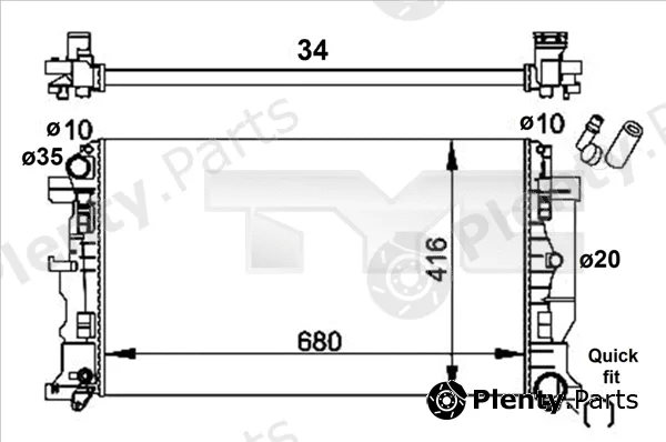 TYC 721-0014-R — Radiator, engine cooling