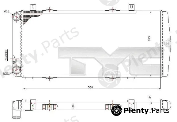 TYC 732-0002 — Radiator, engine cooling