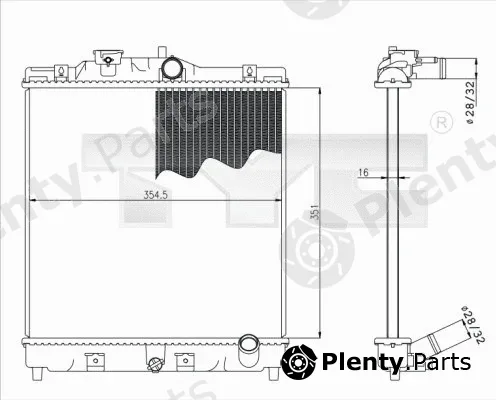 TYC 712-0052 — Radiator, engine cooling