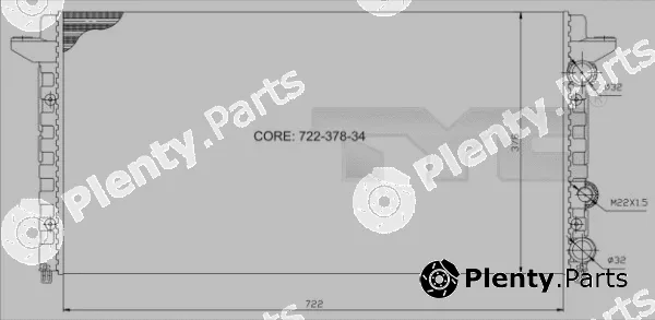 TYC 737-0012 — Radiator, engine cooling