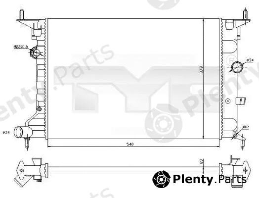 TYC 725-0026-R — Radiator, engine cooling