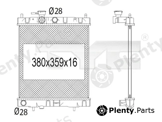 TYC 724-1001 — Radiator, engine cooling