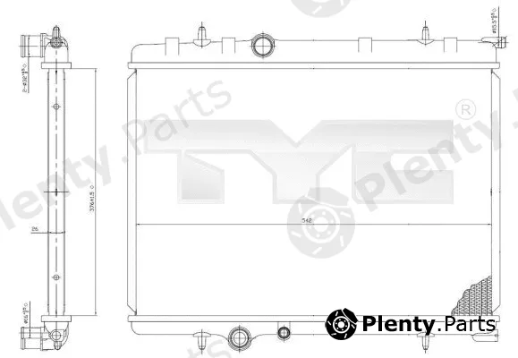 TYC 705-0028 — Radiator, engine cooling