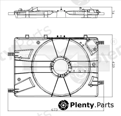 TYC 825-0016-1 — Support, radiator fan