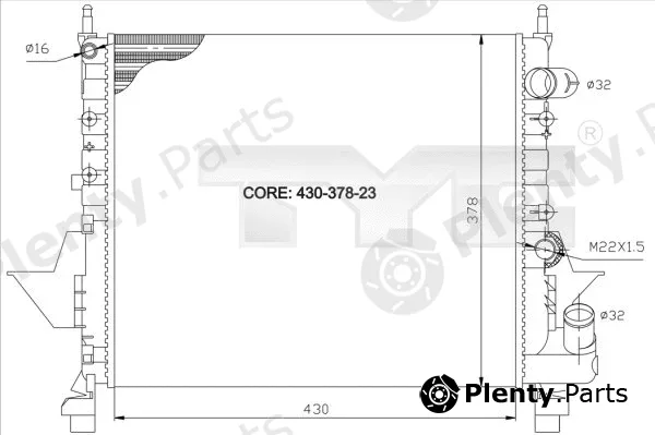 TYC 728-0035 — Radiator, engine cooling