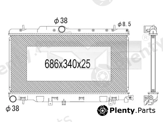 TYC 734-1008 — Radiator, engine cooling