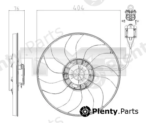 TYC 825-0020 — Fan, engine cooling