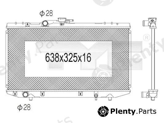 TYC 736-1016 — Radiator, engine cooling