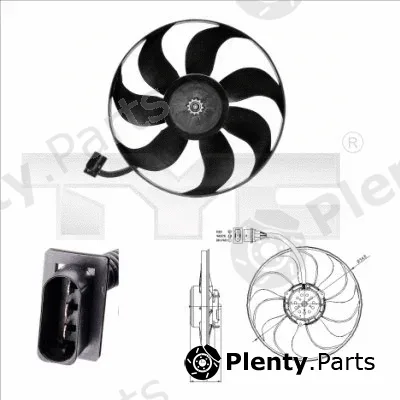 TYC 837-0004 — Fan, engine cooling