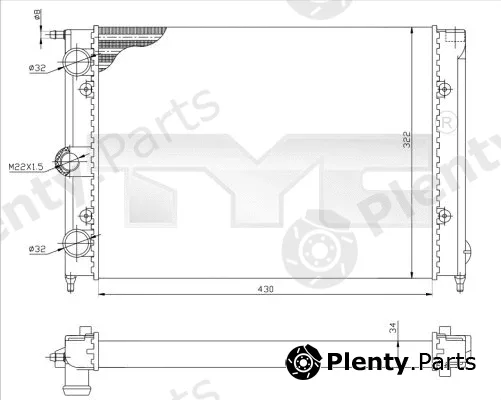 TYC 737-0050 — Radiator, engine cooling