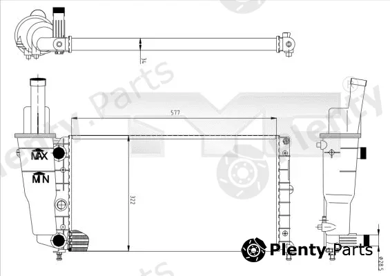 TYC 709-0005 — Radiator, engine cooling