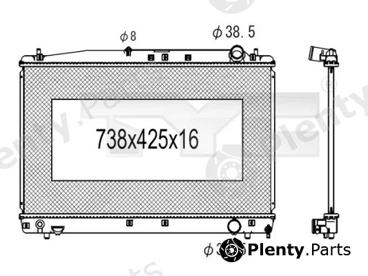 TYC 736-1022 — Radiator, engine cooling