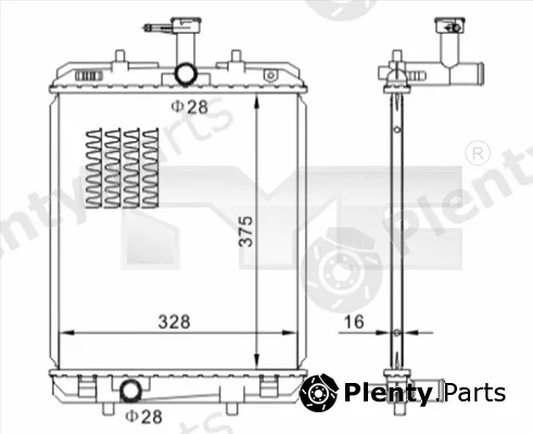 TYC 736-0032 — Radiator, engine cooling