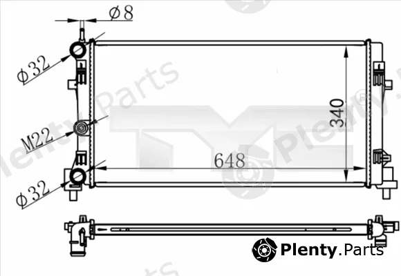 TYC 737-0074 — Radiator, engine cooling